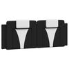 vidaXL Cuscino Testiera Viana Nero e Bianco 152 cm in Similpelle