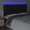 vidaXL Testiera a LED Nera 180x5x118/128 cm in Similpelle