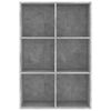 vidaXL Libreria/Credenza Grigio Cemento 66x30x98 cm Legno Multistrato