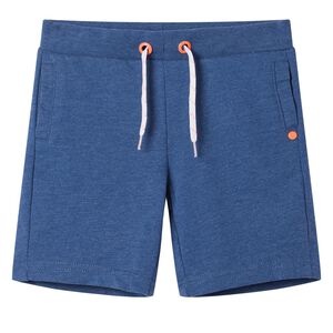 vidaXL Pantaloncini per Bambini con Coulisse Blu Scuro M&eacute;lange 116