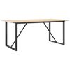 vidaXL Tavolo da Pranzo Telaio a O 180x90x75 cm Legno Pino e Acciaio