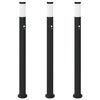 vidaXL Lampioni a paletto con sensore 3 pz 110 cm Acciaio Inox IP44