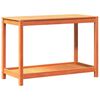 vidaXL Tavolo Invasatura Ripiano Marrone Cera 108x50x75 Massello Pino