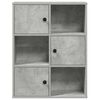 vidaXL Libreria Grigio Cemento 60x24x76,5 cm in Legno Multistrato
