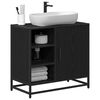 vidaXL Mobile da Bagno Rovere Nero 65 x 33 x 60 cm Legno multistrato