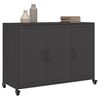 vidaXL Credenza Nera 100,5x39x72 cm in Acciaio