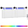 vidaXL Testiera sospesa Con luce LED Bianco Tessuto
