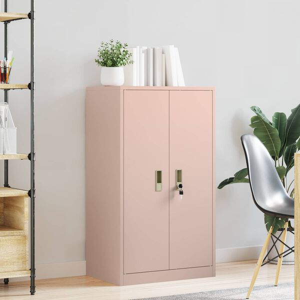 vidaXL Armadio Rosa 60 x 40 x 90 cm Acciaio laminato a freddo