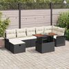 vidaXL Set Divano da Giardino 8 pcs Nero polyrattan