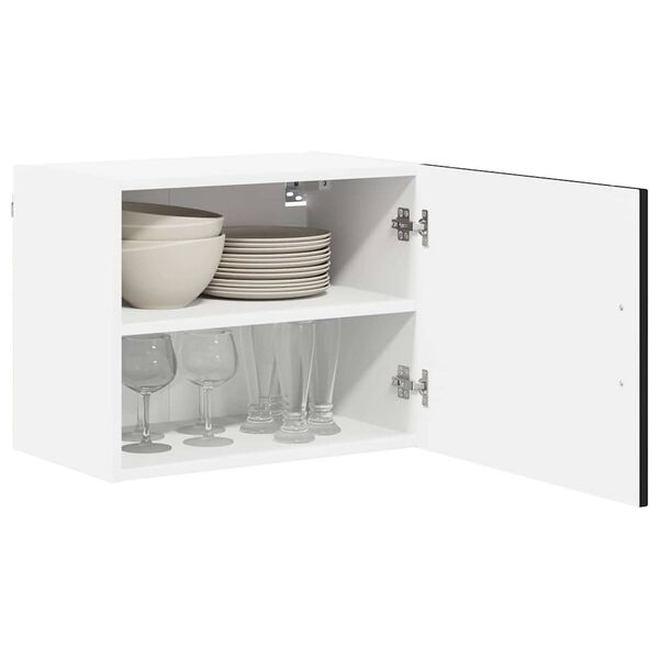 vidaXL Mobile da cucina Lucca 2 pcs Nero 50 x 31 x 40 cm