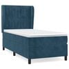 vidaXL Giroletto a Molle con Materasso Blu Scuro 90x200 cm in Velluto