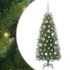 vidaXL Albero di Natale artificiale con 150 LED Verde 120 cm PE e PVC