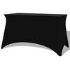 vidaXL Fodere Elasticizzate per Tavolo 2 pz 243x76x74 cm Nero