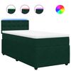 vidaXL Giroletto a Molle con Materasso Verde Scuro 90x190 cm Velluto