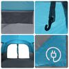 vidaXL Tenda da Campeggio da Auto per 4 Persone Blu Impermeabile