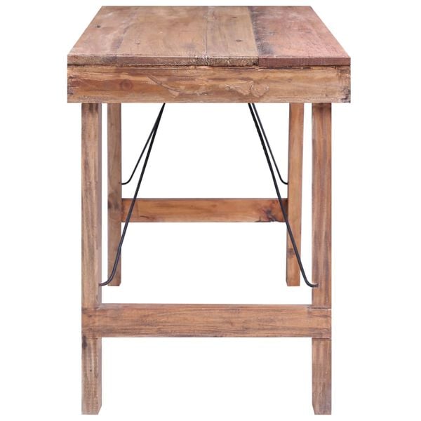 vidaXL Tavolo da Pranzo 120x60x80 cm in Legno Massello di Recupero