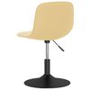 vidaXL Sedie da Pranzo Girevoli 2 pz Crema in Velluto