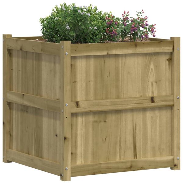 vidaXL Fioriera da Giardino 70x70x70 cm in Legno di Pino Impregnato