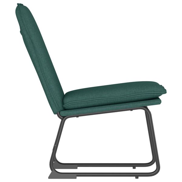 vidaXL Sedia Lounge Verde Scuro 52x75x76 cm in Tessuto