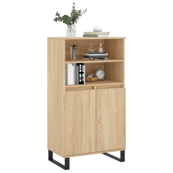 vidaXL Credenza Rovere Sonoma 60x36x110 cm in Legno Multistrato