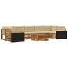 vidaXL Set di divani da esterno 8 pcs Naturale e Beige