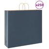 vidaXL Sacchetti di Carta 250 pz con Manici Blu 54x15x49 cm