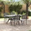 vidaXL Set da Pranzo per Giardino 5 pcs Nero Alluminio