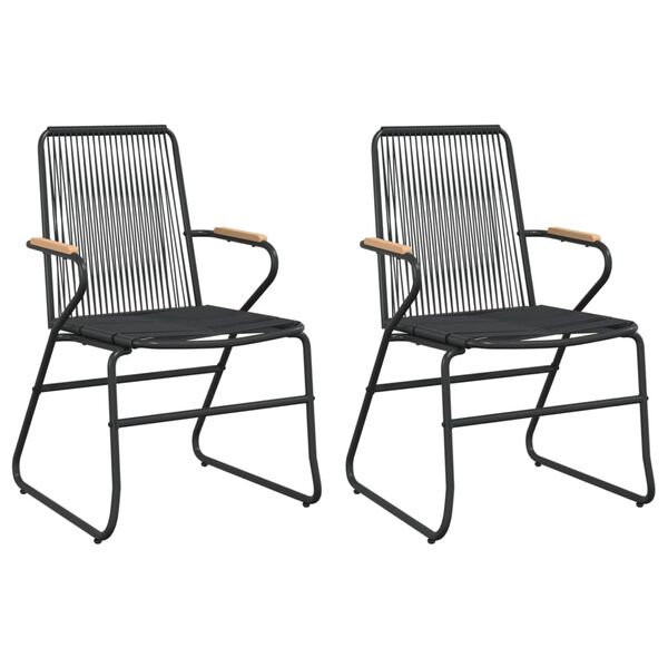 vidaXL Set da Pranzo da Giardino 3 pz Nero in Rattan PVC