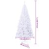 vidaXL Albero di Natale artificiale Bianco 210 cm PVC e Acciaio