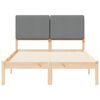 vidaXL Letto con Testiera Rivestita Grigio chiaro 120 x 200 cm