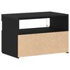vidaXL Armadio da Notte Rovere Nero 60 x 35 x 40 cm Legno multistrato
