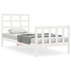 vidaXL Letto senza Materasso Bianco 90x190 cm in Legno Massello Pino