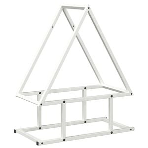 vidaXL Rastrelliera per Legna da Ardere Bianca 50x25x60 cm