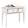 vidaXL Tavolo Consolle Bianco 100x35x75 cm in Legno Massello di Pino