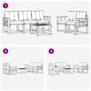 vidaXL Set di divani da esterno 6 pcs Grigio Naturale e Chiaro
