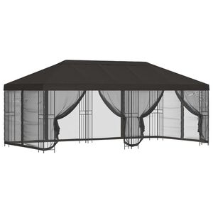 vidaXL Gazebo con pareti laterali 6 x 3 m Antracite