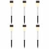 vidaXL Luci solari da esterno con picchetto 6 pcs Bianco caldo 29,5 cm