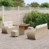 vidaXL Set Divano da Giardino 8 pcs Beige e Crema polyrattan