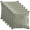 vidaXL Federa 6 pcs HOUTEN Verde 40 x 40 cm Tessuto Chenille