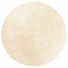 vidaXL Tappeto a Pelo Corto HUARTE Morbido e Lavabile Crema &Oslash; 80 cm