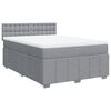 vidaXL Giroletto a Molle con Materasso Grigio Chiaro 140x190cm Tessuto