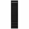 vidaXL Armadio con Cassetti Nero 50x50x200 cm in Legno Multistrato