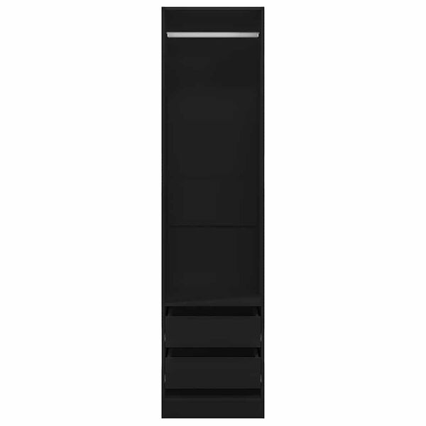 vidaXL Armadio con Cassetti Nero 50x50x200 cm in Legno Multistrato