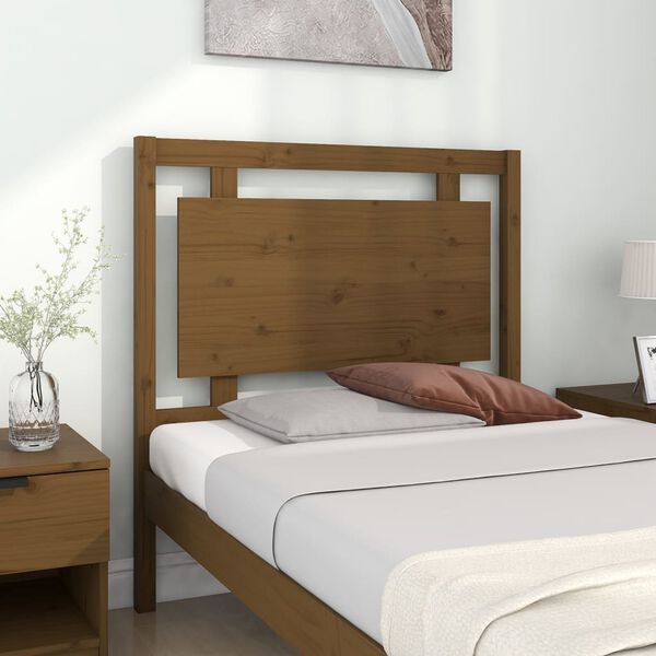 vidaXL Testiera per Letto ambra 95,5x4x100cm in Legno Massello di Pino