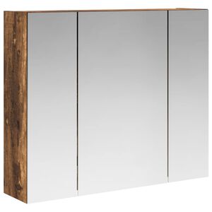 vidaXL Mobiletto per specchio da bagno Rovere fum&eacute; 60 x 14,5 x 50 cm
