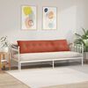 vidaXL Cuscino per Schiena Rosso Arancio 200 x 50 cm Tessuto in Cords