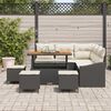 vidaXL Set Divano da Giardino con cuscino 9 pcs Nero polyrattan