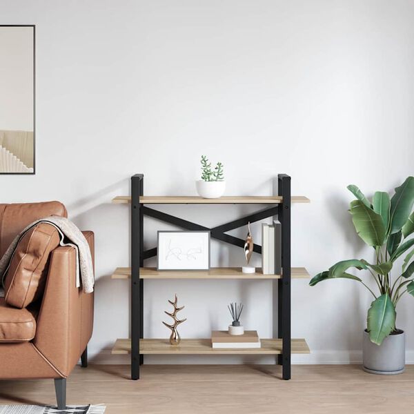 vidaXL Libreria Rovere Sonoma 100 x 33,5 x 102 cm Legno multistrato