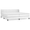 vidaXL Giroletto a Molle con Materasso Bianco 200x200cm in Similpelle