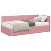 vidaXL Struttura Letto Angolare con Materasso 2 pz Rosa 90 x 190 cm
